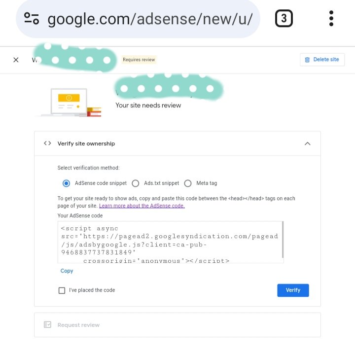 Connect Google adsense auto with g site kit